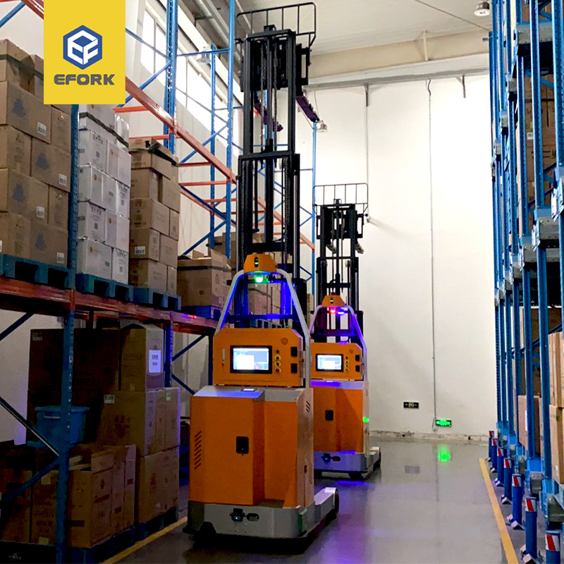 Tobacco industry forward moving high forklift AGV solution
